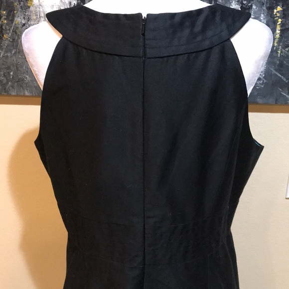 NWT Muse Womens Black Cotton Blend Floral Detailing Sheath Dress- Size 14 - Picture 6 of 13